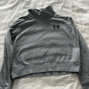 Womens cropped turtle neck under armor sweatshirt